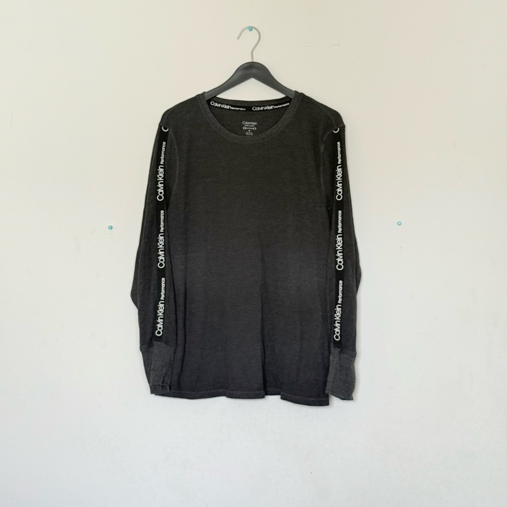 Calvin Klein Women’s Plus Size Crewneck Black Long Sleeve Shirt